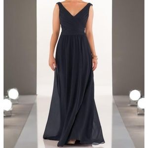Navy Sorella Vita formal bridesmaid dress long